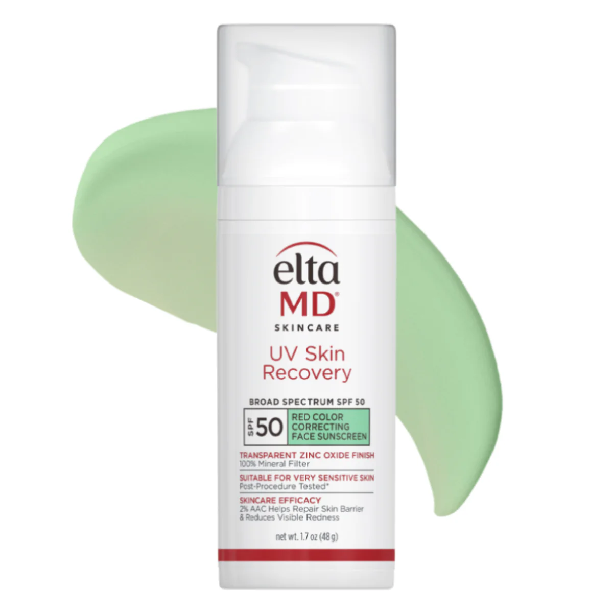 EltaMD UV Skin Recovery Red Color Correcting Green Tint Broad Spectrum Sunscreen SPF 50 - Image 3